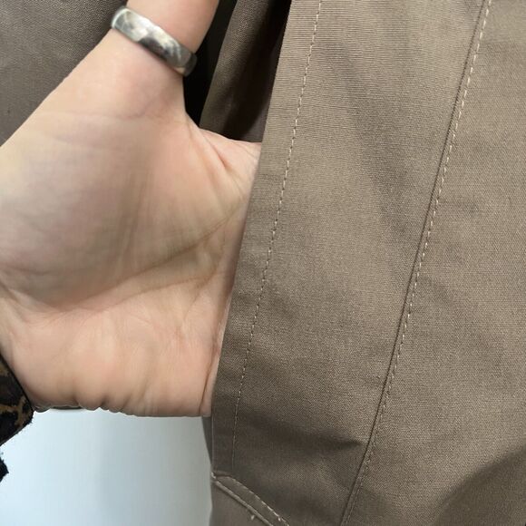 HART SCHAFFNER MARX 44L Trench Coat Tan Wool Blend Lining Double Breasted Men’s - Picture 5 of 16